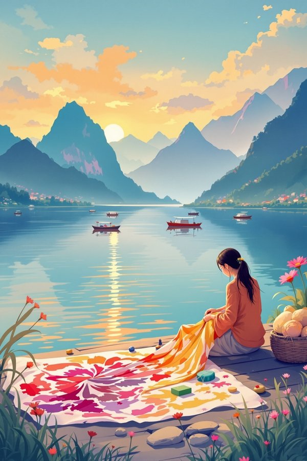 洱海边的白族人家电影海报